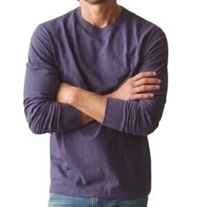 NWOT American Giant Men’s Premium Slub Crew Tee Long Sleeve Purple Size XL